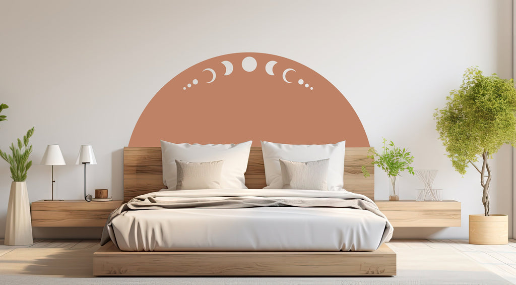 Boho Wall Decal Moon Phase, Nursery Boho Arch Decor, Bed Arch Sticker, Hedboard Wall Decal, Arch Wall Decal, Arch Wall Decal Sticker 117LU