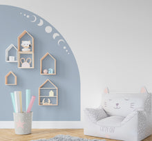Load image into Gallery viewer, Boho Wall Decal Moon Phase, Nursery Boho Arch Decor, Bed Arch Sticker, Hedboard Wall Decal, Arch Wall Decal, Arch Wall Decal Sticker 118LU