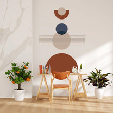 Load image into Gallery viewer, Mid Century Modern Wall Art Contemporary Boho Wall Decal, Hedboard Wall Decal, Arch Wall Decal, Arch Wall Decal Sticker, Abstract Art 123LU