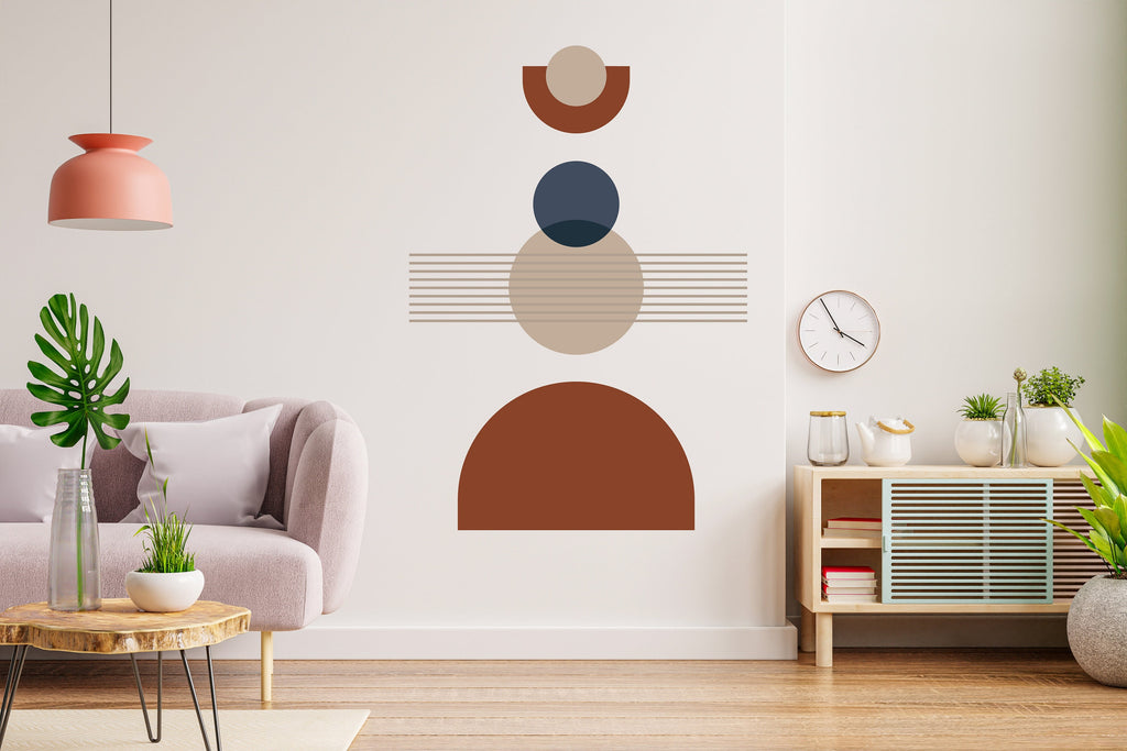 Mid Century Modern Wall Art Contemporary Boho Wall Decal, Hedboard Wall Decal, Arch Wall Decal, Arch Wall Decal Sticker, Abstract Art 123LU