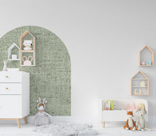 Load image into Gallery viewer, Boho Textured Look Wall Decal, Bed Arch Sticker, Hedboard Wall Decal, Arch Wall Decal, Arch Wall Decal Sticker, Super King Bed Arch 103LU