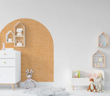 Load image into Gallery viewer, Boho Textured Look Wall Decal, Bed Arch Sticker, Hedboard Wall Decal, Arch Wall Decal, Arch Wall Decal Sticker, Super King Bed Arch 103LU