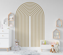 Load image into Gallery viewer, Rainbow Full Arch, Mid Century Modern Boho Full Arch Wall Decals Modern Wall Stickers, Nursery Decor, Kids Room Wall Art, Home Decor 048RS