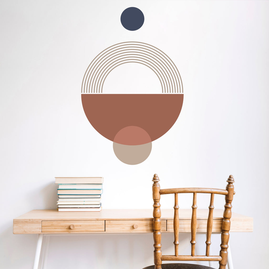 Mid Century Modern Wall Art Contemporary Boho Wall Decal, Hedboard Wall Decal, Arch Wall Decal, Arch Wall Decal Sticker, Abstract Art 124LU