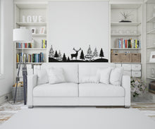 Load image into Gallery viewer, Deer Forest Wall Decor Custom Deer Wall Decal Forest Tree Wall Sticker Farm Wall sticker 049RS