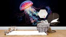 Load image into Gallery viewer, Jellyfish wall decal, Jellyfish wall art Modern wall stickers, Jellyfish bathroom decor, Jellyfish Room wall art Jellyfish Home Decor 065RS