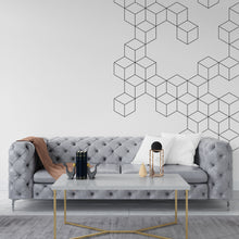 Load image into Gallery viewer, Cubes Wall Decal Sticker, Corner Decor, Corner Decal, Geometric Wall Art, Abstract Art, Minimalist Wall Art, Abstract Wall Art, Gift 127LU