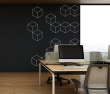 Load image into Gallery viewer, Cubes Office Wall Art Decor Office Wall Decal Computer Desk Wall Decor Inspire Office Decoration Motivation Stickers Mural Unique Gift 128RS