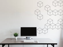 Load image into Gallery viewer, Cubes Office Wall Art Decor Office Wall Decal Computer Desk Wall Decor Inspire Office Decoration Motivation Stickers Mural Unique Gift 128RS