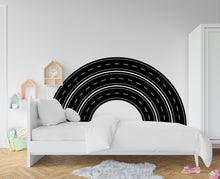 Load image into Gallery viewer, Road Arch Wall Decal Highway Vinyl Sticker Track Route Wall Decor Kids Playroom Boys Room Wall Art Automotive Bedroom Mural Sticker 129LU