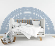Load image into Gallery viewer, Road Arch Wall Decal Highway Vinyl Sticker Track Route Wall Decor Kids Playroom Boys Room Wall Art Automotive Bedroom Mural Sticker 129LU