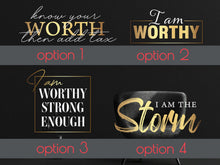 Load image into Gallery viewer, Motivational quote, affirmation decor, gift for boss, christmas gift, gold decor, women owned business, office decor, confidence, mirror
