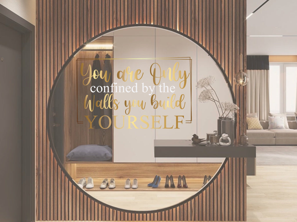 Motivational quote, affirmation decor, gift for boss, christmas gift, gold decor, women owned business, office decor, confidence, mirror