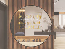 Load image into Gallery viewer, Motivational quote, affirmation decor, gift for boss, christmas gift, gold decor, women owned business, office decor, confidence, mirror