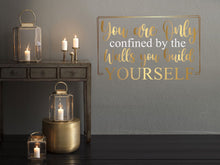 Load image into Gallery viewer, Motivational quote, affirmation decor, gift for boss, christmas gift, gold decor, women owned business, office decor, confidence, mirror