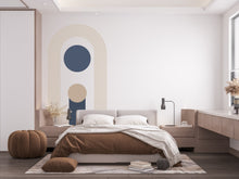 Load image into Gallery viewer, Boho Wall Decal, Bed Arch Sticker, Rainbow Full Arch, Arch Mid Century, Hedboard Wall Decal, Arch Wall Decal, Arch Wall Decal Sticker 130LU