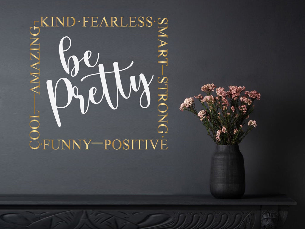 Affirmation quote, motivational quote, gift for boss, christmas gift, gold decor, women owned business, office decor, confidence, mirror
