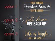 Load image into Gallery viewer, Affirmation quote, motivational quote, gift for boss, christmas gift, gold decor, women owned business, office decor, confidence, mirror