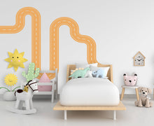 Load image into Gallery viewer, Road wind Wall Decal Highway Vinyl Sticker Track Route Wall Decor Kids Playroom Boys Room Wall Art Automotive Bedroom Mural Sticker 133LU