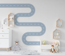 Load image into Gallery viewer, Road wind Wall Decal Highway Vinyl Sticker Track Route Wall Decor Kids Playroom Boys Room Wall Art Automotive Bedroom Mural Sticker 134LU