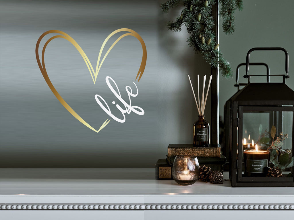 Affirmation quote, motivational quote, love decor, live quote, mirror decal, golden decor, glam decor, quote wall decal, love wall decal