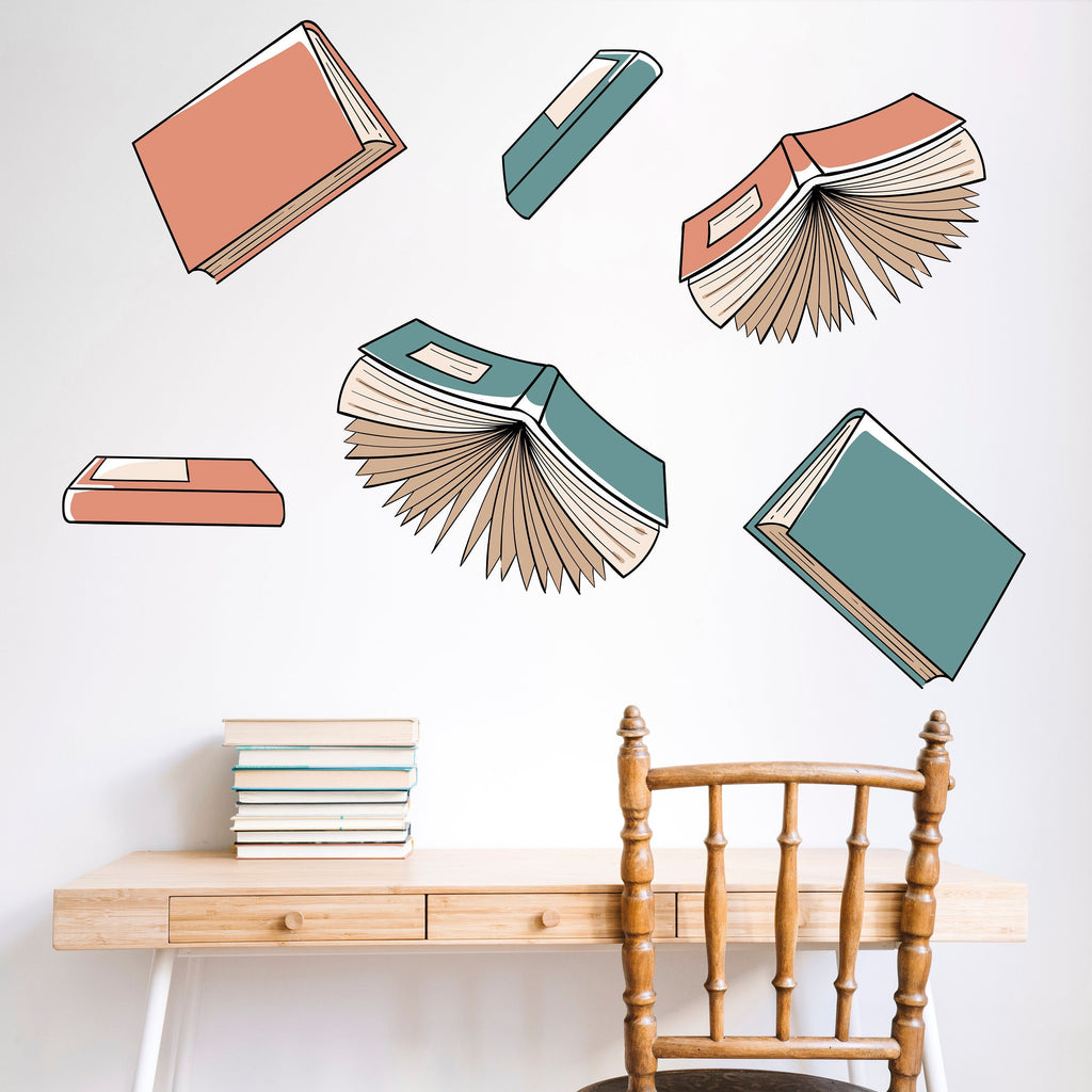 Library vinyl wall art decals, Books wall decor, library wall decal, education decals, reading room, nurseries, school, kids gifts 137LU
