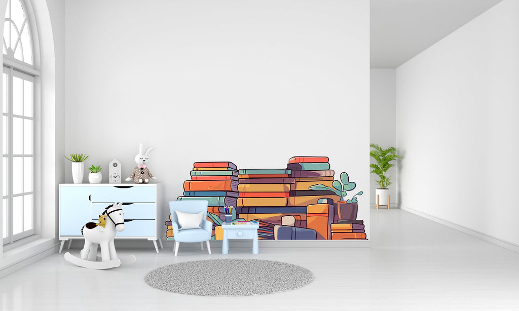 Library vinyl wall art decals, Books wall decor, library wall decal, education decals, reading room, nurseries, school, kids gifts 138LU