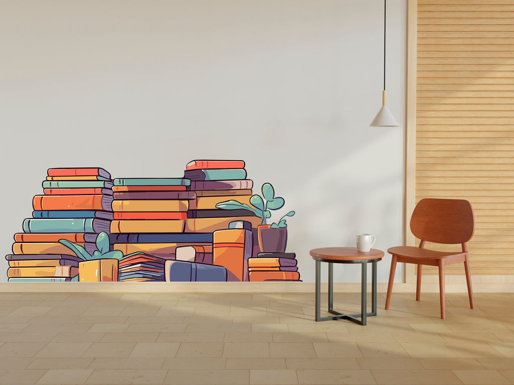 Library vinyl wall art decals, Books wall decor, library wall decal, education decals, reading room, nurseries, school, kids gifts 138LU