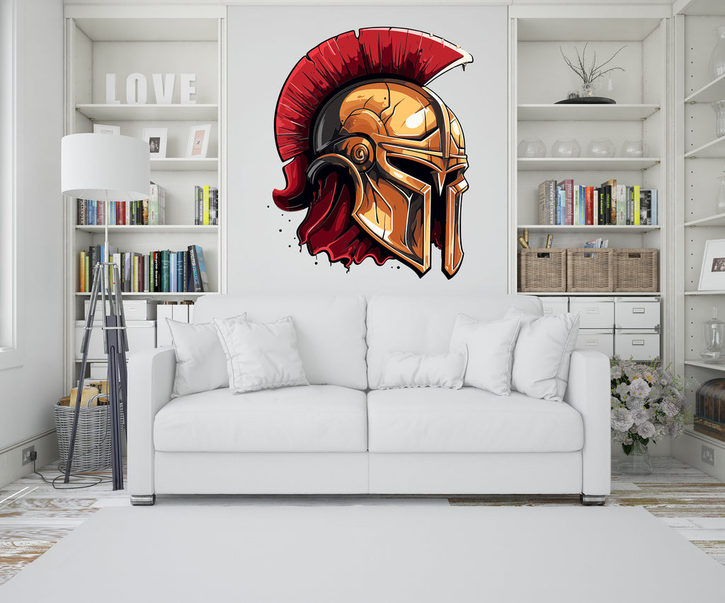 Spartan Helmet wall art decals, Spartan wall decor, Spartan wall decal, decals, Spartan Art, nurseries, Spartan Helmet, kids gifts 070RS