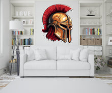 Load image into Gallery viewer, Spartan Helmet wall art decals, Spartan wall decor, Spartan wall decal, decals, Spartan Art, nurseries, Spartan Helmet, kids gifts 070RS
