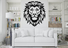 Load image into Gallery viewer, Lion Wall Decal, Lion Head Wall Art, Lion Room Wall Decor Lion Room Wall Sticker Lion Wall Decor Animals Safari Stickers 071RS
