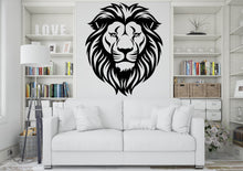 Load image into Gallery viewer, Lion Wall Decal, Lion Head Wall Art, Lion Room Wall Decor Lion Room Wall Sticker Lion Wall Decor Animals Safari Stickers 072RS