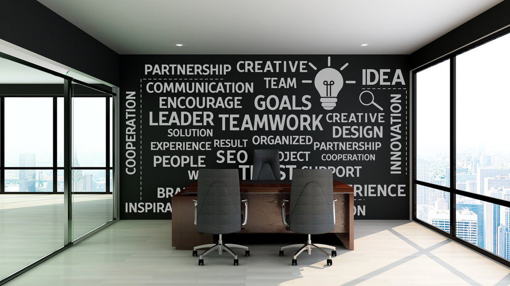 Teamwork Wall Decor Office Wall Decal Creative Team Idea Teamwork Business Worker Inspire Office Decoration Motivation Stickers Mural 140LU
