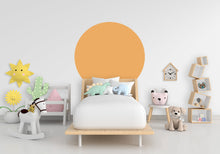 Load image into Gallery viewer, Boho Circle Wall Decal, Circle Wall Decal Sticker Vinyl, Bohemian Mid Century, Bed Arch Sticker, Hedboard Wall Decal, Arch Wall Decal 114LU