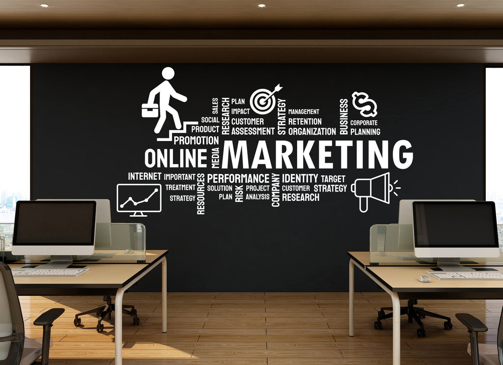 Marketing Wall Decal, Marketing Office Wall Decal, Marketing Office Wall Decor, Office Decals, Office Wall Art, Office Stickers 078RS