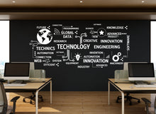 Load image into Gallery viewer, Technology Vinyl Wall Art Decal, Circuit Board Wall Decal, Office Wall Decor, Business Software Wall Sticker, Computer It Decor Office 142LU