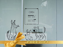 Load image into Gallery viewer, Window Dog Stickers Vinyl Decal Wall Decor Dog Grooming Vet Tech Week Office Wall Decal Kids Wall Decal Mural Pet Stickers Dog Owner Gift