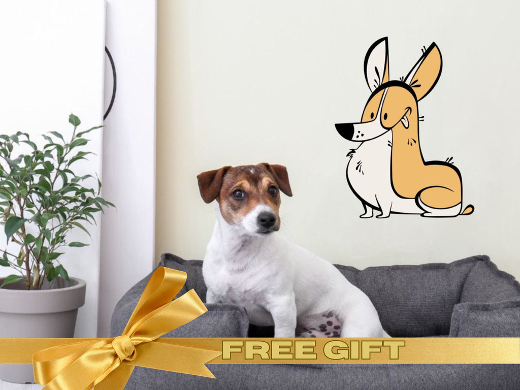 Puppy Sticker Wall Decal Dog Sticker Corgi Wall Decal Minimalist Wall Art Animal Dog Mom Wall Decor Sticker Vet Office Decor Vet Tech Gift