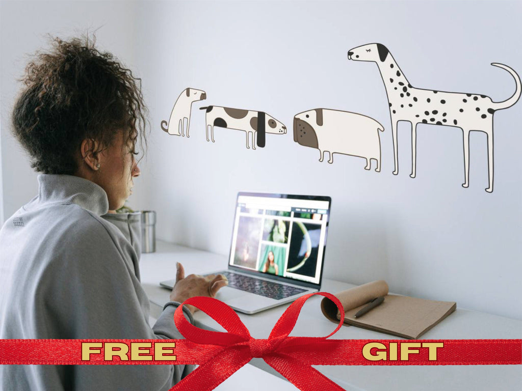 For Dog Mom Gift Sticker Dog Cute Wall Pug Decor Wall Decal Vinyl in Room Pet Decor Cute Beagle Wall Decal Puppies Office Decor Idea Gift