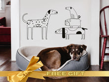 Load image into Gallery viewer, Puppies Sticker Wall Vinyl Sticker in Grooming Salon Decor Sticker in Dog Fan Living Room Cute Dog Wall Sticker Vinyl Decor Ideas for Office