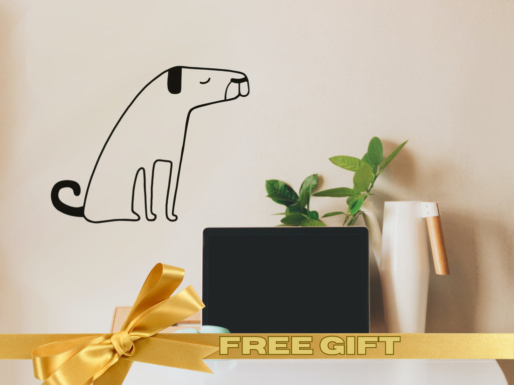 Dog Wall Art Sticker for Dog Fans Cute Sticker Wall Dog for Grooming Salon Sticker Dog Art Sticker Vinyl for Dog Mom Room Office Decor Idea