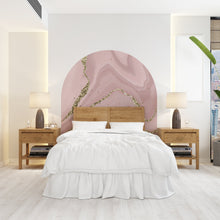 Load image into Gallery viewer, Boho Wall Decal, Bed Arch Sticker, Hedboard Wall Decal, Arch Wall Decal, Marble Wall Decal Sticker, Wall Decal, Super King Bed Arch 081RS