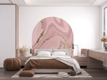 Load image into Gallery viewer, Boho Wall Decal, Bed Arch Sticker, Hedboard Wall Decal, Arch Wall Decal, Marble Wall Decal Sticker, Wall Decal, Super King Bed Arch 081RS