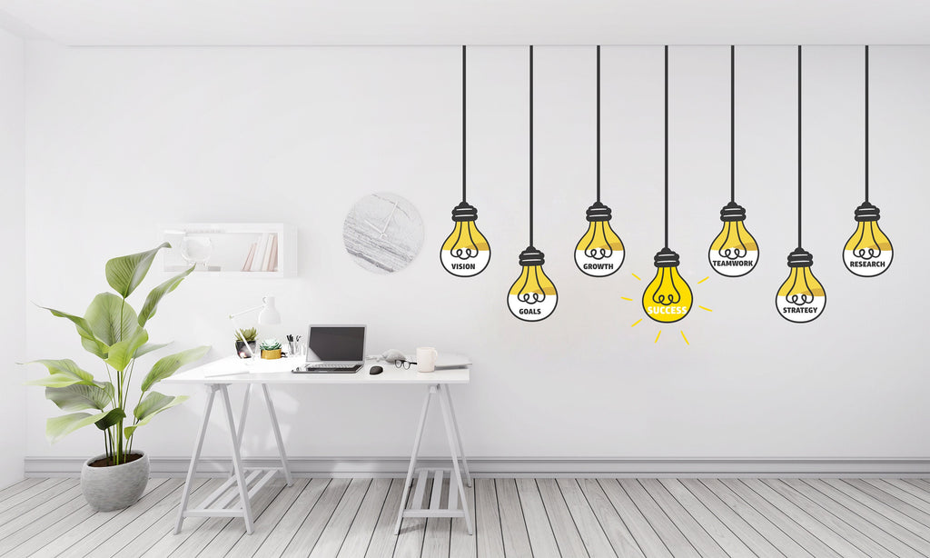 Vision, Goals, Teamwork, Success, Growth, Strategy Office Decor Office Supplies Wall stickers Office Wall Art Gifts Office Motivation 083RS