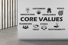 Load image into Gallery viewer, Core Value Wall Decor Customers Wall Decal Trust Teamwork Innovation Office Exellence Teamwork Stickers Custom office Gift 057RS