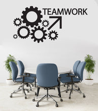 Load image into Gallery viewer, Teamwork Wall Decor Office Wall Decal Gear Idea Teamwork Business Inspire Office Decoration Motivation Stickers Mural Unique Gift 147LU