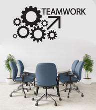 Load image into Gallery viewer, Teamwork Wall Decor Office Wall Decal Gear Idea Teamwork Business Inspire Office Decoration Motivation Stickers Mural Unique Gift 147LU