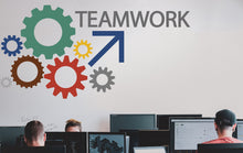 Load image into Gallery viewer, Teamwork Wall Decor Office Wall Decal Gear Idea Teamwork Business Inspire Office Decoration Motivation Stickers Mural Unique Gift 148LU