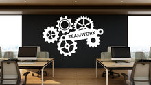 Load image into Gallery viewer, Teamwork Wall Decor Office Wall Decal Gear Idea Teamwork Business Inspire Office Decoration Motivation Stickers Mural Unique Gift 150LU