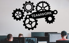 Load image into Gallery viewer, Teamwork Wall Decor Office Wall Decal Gear Idea Teamwork Business Inspire Office Decoration Motivation Stickers Mural Unique Gift 150LU